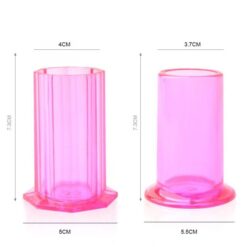 Nail Art Brushes Round and Octangle Shape Mini Plastic Storage Holder-8