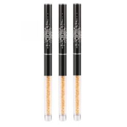 Nail Art Liner Brush With Gold Diamond Acrylic Handle-2