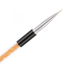 Nail Art Liner Brush With Gold Diamond Acrylic Handle