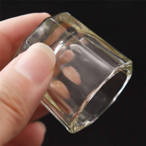 Nail Art Octangle Shape Glass Acrylic Dappen Dish-3