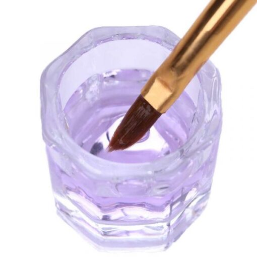 Nail Art Octangle Shape Glass Acrylic Dappen Dish-6