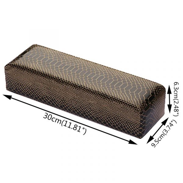Nail Art Snake Pattern PU Leather Hand Rest Manicure Cushion Pillow-5