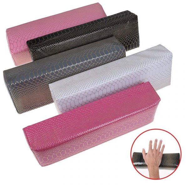 Nail Art Snake Pattern PU Leather Hand Rest Manicure Cushion Pillow
