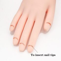 Nail Art Soft PVC Flectional Practice Hand Model-4