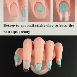 Nail Art Soft PVC Flectional Practice Hand Model-8
