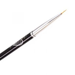Nail Liner Brush With Black Metal Handle And Diamond Inlaid