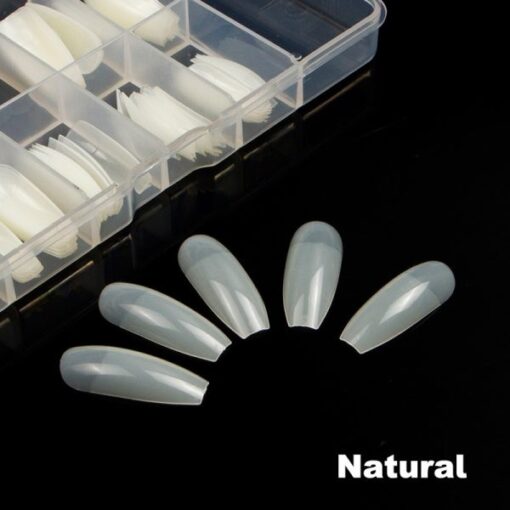natural color of ballerina half cover nail tips