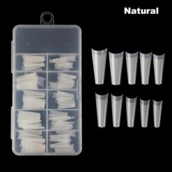 natural color of Flat Head Coffin French Nail Tips