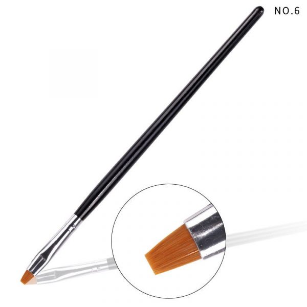 NO.6 of Gel Nail Brush With Black Wooden Handle