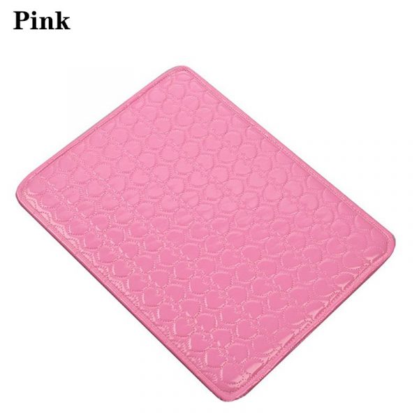PU Leather Pillow Hand Holder Heart Pattern Manicure Table Mat Pad-6