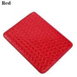 PU Leather Pillow Hand Holder Heart Pattern Manicure Table Mat Pad-7