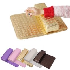 Rectangle Nail Art Sponge Hand Rest Cushion And Soft PU Leather Mat Pad Set