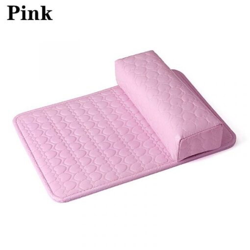 Rectangle Nail Art Sponge Hand Rest Cushion And Soft PU Leather Mat Pad Set-7