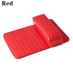 Rectangle Nail Art Sponge Hand Rest Cushion And Soft PU Leather Mat Pad Set-9