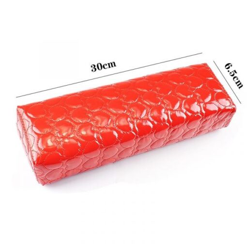 Rectangle PU Leather Manicure Cushion Pillow Arm Rest Holder With Sponge Inside-2
