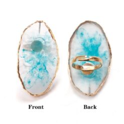 Resin Stone Ring Style Nail Art Color Mixing Palette-2