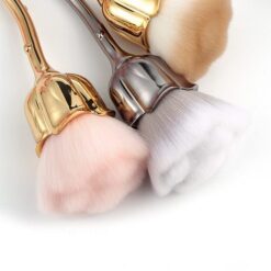 Rose Style Soft Hair Nail Dust Cleaning Brush Foundation Cosmetics Makeup Brush-3