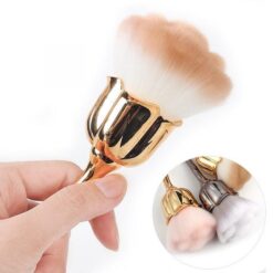 Rose Style Soft Hair Nail Dust Cleaning Brush Foundation Cosmetics Makeup Brush