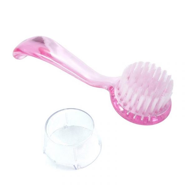 Round Head Long Handle Nail Dust Cleaning Brush With Lid-1
