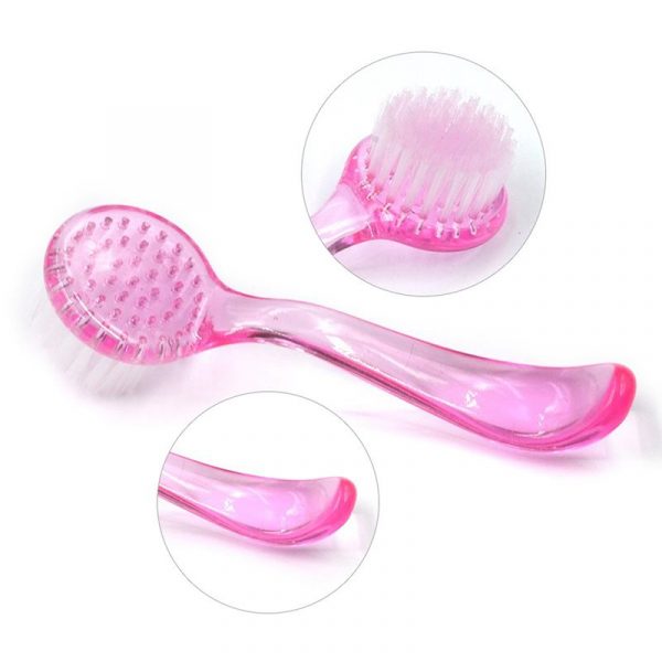 Round Head Long Handle Nail Dust Cleaning Brush With Lid-2