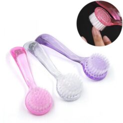 Round Head Long Handle Nail Dust Cleaning Brush With Lid