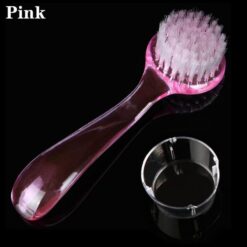 Round Head Long Handle Nail Dust Cleaning Brush With Lid-7