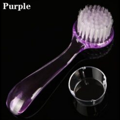 Round Head Long Handle Nail Dust Cleaning Brush With Lid-8