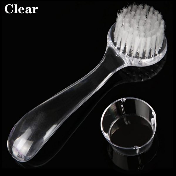 Round Head Long Handle Nail Dust Cleaning Brush With Lid-9
