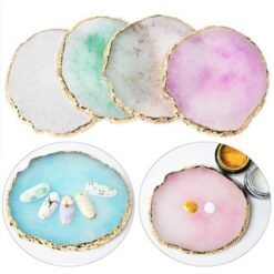 Round Shape Resin Nail Art Color Mixing Palette And Artwork Display Board