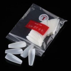 small package of Long Coffin Ballerina Nail tips