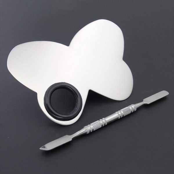 Small Size Five Shapes Stainless Steel Nail Art Makeup Color Palette-10