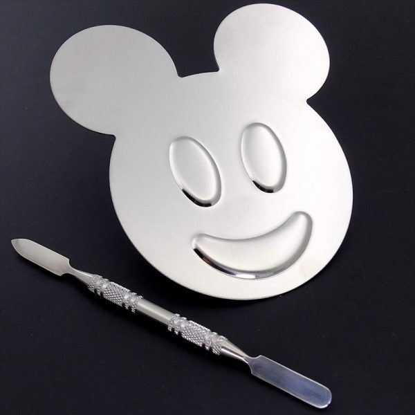 Small Size Five Shapes Stainless Steel Nail Art Makeup Color Palette-12