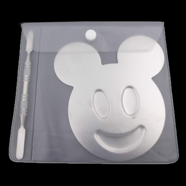 Small Size Five Shapes Stainless Steel Nail Art Makeup Color Palette-13