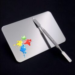 Small Size Five Shapes Stainless Steel Nail Art Makeup Color Palette-5
