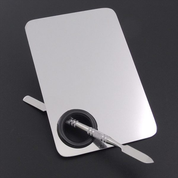 Small Size Five Shapes Stainless Steel Nail Art Makeup Color Palette-8