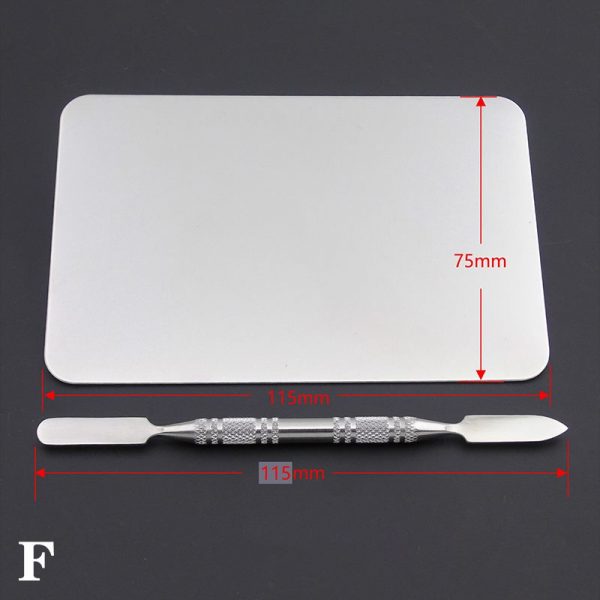 Small Size Five Shapes Stainless Steel Nail Art Makeup Color Palette-F