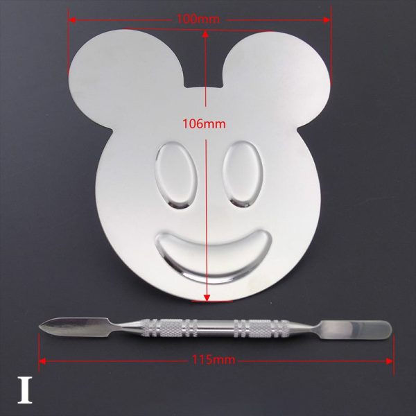 Small Size Five Shapes Stainless Steel Nail Art Makeup Color Palette-I