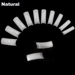 Square French Nail Tips in natural color