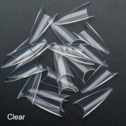 transparent color short stiletto nail tip