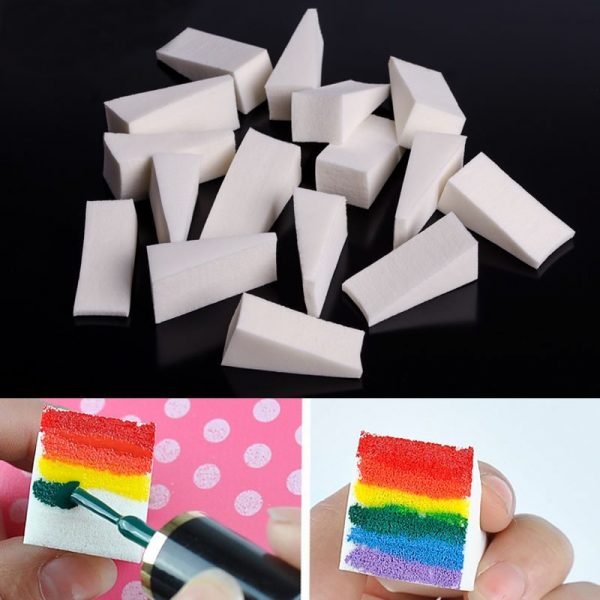 Triangle Gradient Color Creative Sponge nail tools-3