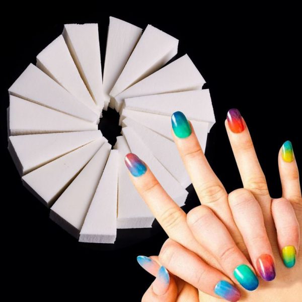 Triangle Gradient Color Creative Sponge nail tools-5