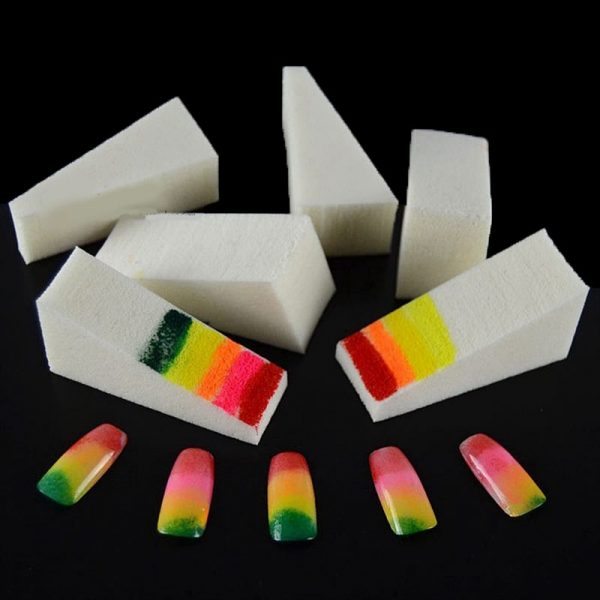 Triangle Gradient Color Creative Sponge nail tools-6