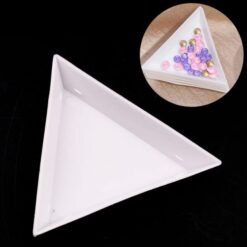 Khay đựng đồ bằng nhựa hình tam giác đựng đá Rhinestone