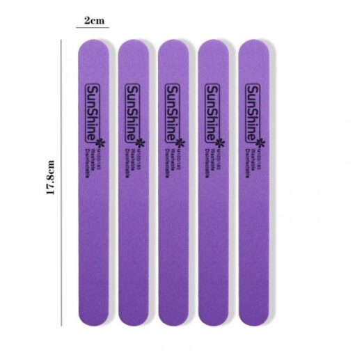 Washabale Slim Shape Double Sided Sponge Nail File Buffer-6