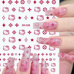 Pink Hello Kitty Nail Sticker