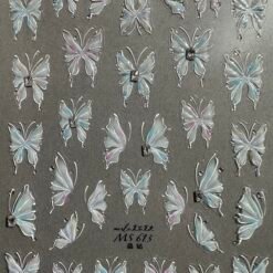 Butterfly Nail Sticker With Rhinestone Details